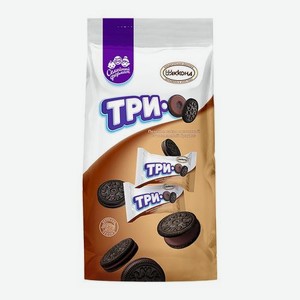 Печенье Трио какао с начинкой шоколадный Брауни 460г 460 г