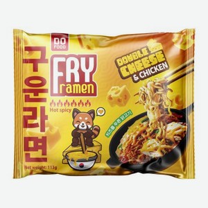 Лапша быстрого приготовления двойной сыр курица Fry Ramen 113г 113 г