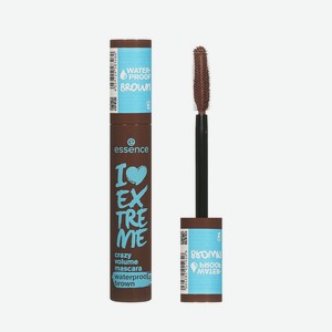 Тушь для ресниц водостойкая Essence I love extreme crazy volume mascara Коричневый 12мл
