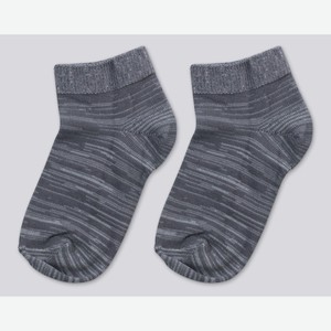 Носки детские INWIN Голубой и серый меланж, р14-22, низкая посадка BKSU-02-GB, Туркмения, 2 пары