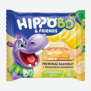 Пирожное Hippo Bo&Friends бисквитное банан 32г 32 г