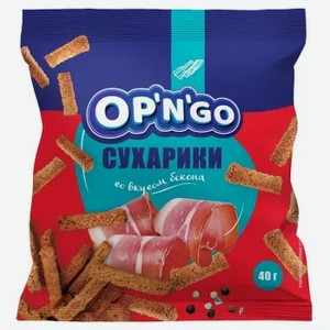 Сухарики ржано-пшеничные OP N GO Бекон 40г
