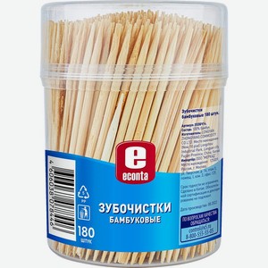 Зубочистки Econta бамбук 180шт