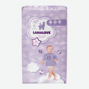 Подгузники-трусики детские XL 15-30кг Lamalove 52шт 1.8 кг