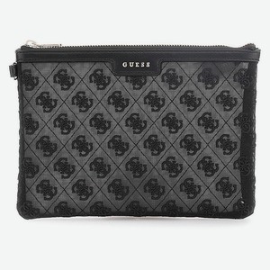 GUESS Косметичка Flat Top Zip, Цвет: Черный