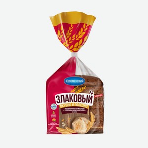 Хлеб Злаковый пш/рж. с сем. подсолнечника и льна в нар. 300г Коломенское