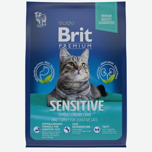 Brit Cat Sensitive. Сухой корм с курицей и бараниной для вз