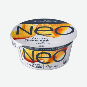 Йогурт греческий Neo Персик 100% натуральный с высоким содержанием белка 1.7% 125 г