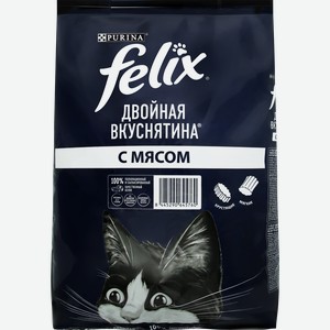 Корм сухой для кошек FELIX Двойная вкуснятина с говядиной, 10кг