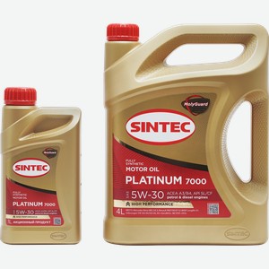 Масло моторное SINTEC Platinum 7000 Акция 4+1 5W-30 A3/B4 SL/CF, 4л