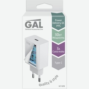Сетевое зарядное устройство GAL UC-5319 PD 30W, Type-C