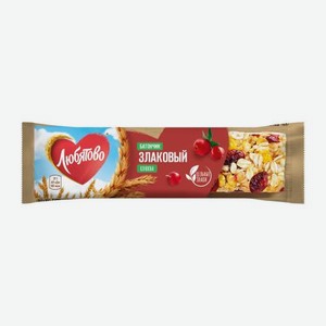Батончик Любятово злаковый Клюква 27г 27 г