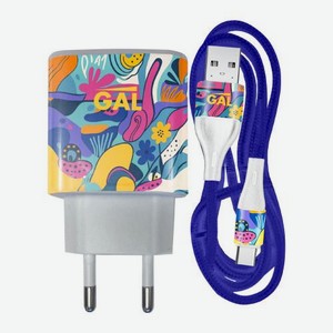 Набор сетевое зарядное устройство UC-2239 + кабель CU-6024 USB-8pin 1м 2.4А 70 г