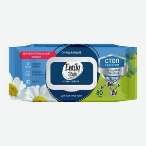 Влажные салфетки антибактериальные Emily Style 80шт 245 г