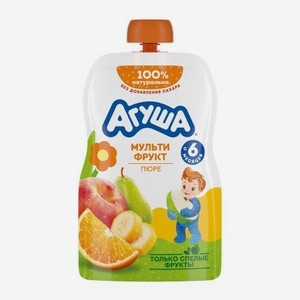 Детское фруктовое пюре Агуша Мультифрукт с 6 месяцев 90г 90 г