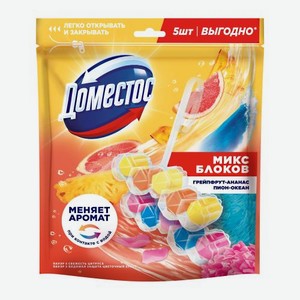 Блок для унитаза Свежесть цитруса/Цветущий букет Доместос 5шт*50г 250 г