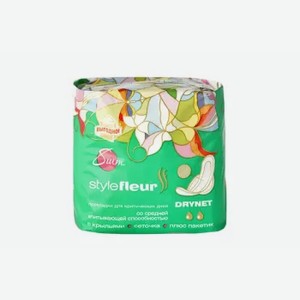 Прокладки  Style Fleur  Drynet впитывающие, 8 шт