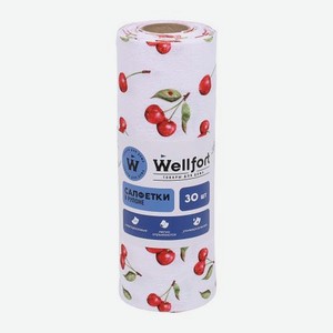 Салфетки для уборки в рулоне Вишня Wellfort 30шт 350 г