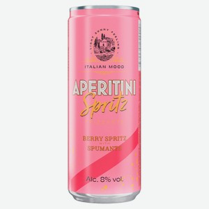 Напиток спиртной газированный Aperitini Spritz Ягоды, 330 мл