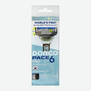 Одноразовый станок для бритья 6 лезвия мужской Dorco Pace 6 Pro 12 г