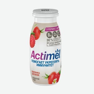 Продукт кисломолочный Актимель питьевой 1,5% 95г земляника-шиповник БЗМЖ