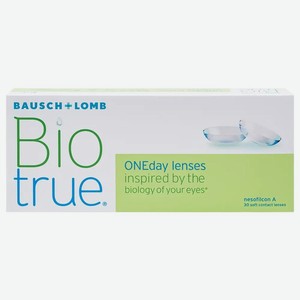Линзы контактные Biotrue Bausch + Lomb Oneday мягкие однодневные для коррекции зрения -3.50, 30шт., 30 шт