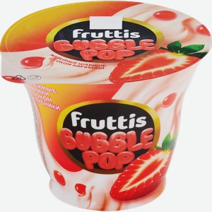 Продукт йогуртный пастеризованный FRUTTIS Клубника с желейными шариками, с соком клубники 4,4%, без змж, 180г
