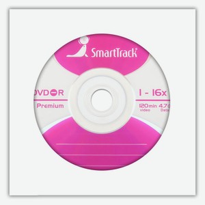 Диск DVD-R Smart Track 4,7GB 1-16х в бумажном конверте, 1 шт