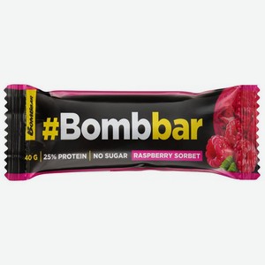 Bombbar батончик протеиновый глазированный Малиновый сорбет, 40 г