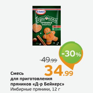 Смесь для приготовления пряников  Др-р Бейкерс  Имбирные пряники, 12 г