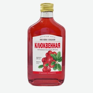 Настойка сладкая Клюквенная Россия, 0,25 л