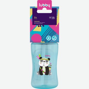 Поильник-непроливайка LUBBY с трубочкой, от 9мес, 300/320мл 11836/28534, Китай