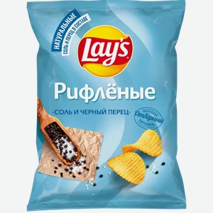 Чипсы Lay s Рифленые Соль И Черный Перец 70Г