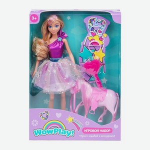Кукла 29см с лошадкой с аксессуарами WowPlay! 210 г