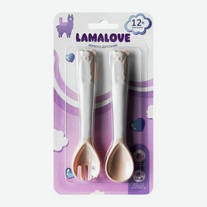 Набор детский Lamalove 18672 ложка и вилка 12+ 35 г