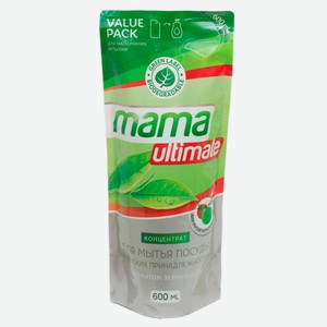 Концентрат для мытья посуды Mama Ultimate Зеленый чай, 600 мл