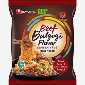 Лапша Nongshim Пулькоги со вкусом говядины быстрого приготовления, 105г, 105 г