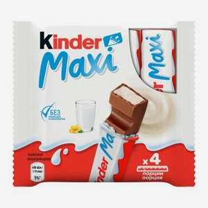 Молочный шоколад Maxi с молочной начинкой Kinder 84г 84 г