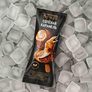 Морожено Эскимо с солёной карамелью в шоколадной глазури Premiere оf Taste 8% 80г 80 г