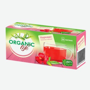 Напиток чайный Organic Life Каркаде 20 пакетиков 30г