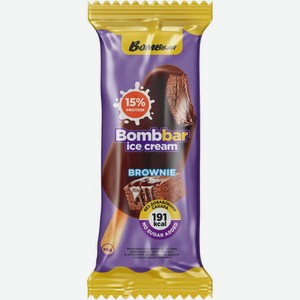 Мороженое Bombbar Эскимо молочное шоколадное со вкусом Шоколадный брауни протеиновое 6% БЗМЖ, 70г, 70 г