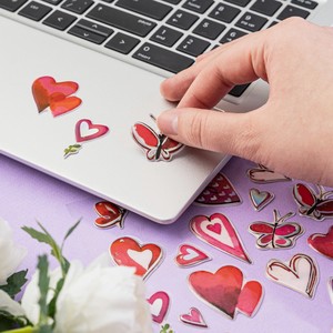 Наклейка  Люблю , With Love, 21х14 см, в ассортименте