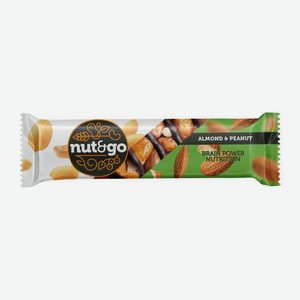 Батончик Nut And Go Миндально-арахисовый с арахисовой пастой 36г 36 г