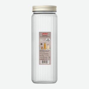 Банка квадратная рельефная Phibo 2л 140 г