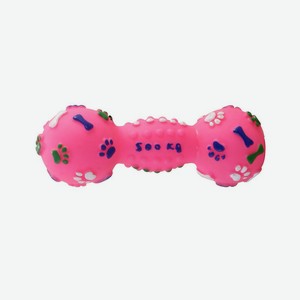 Игрушка для собак из винила  Гантель с лапками и косточками 
