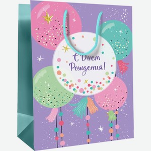 Пакет подарочный MESHU Воздушные шары, ламинированный, 18х23х10см 354760, Китай