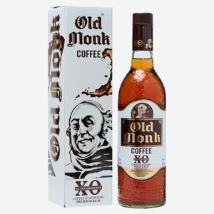 Спиртной напиток на основе рома Old Monk Coffee с ароматом кофе 40% Индия, 0,75 л