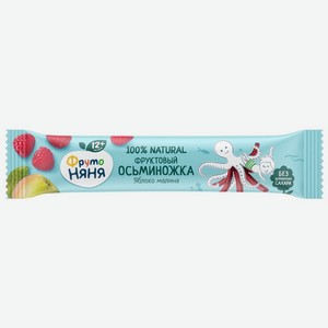 Десерт ФрутоНяня Фруктовые кусочки яблоко-малина с 12 мес. 16г, 16 г
