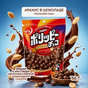 Арахис  Porippy  в шоколаде 56 г ИМП