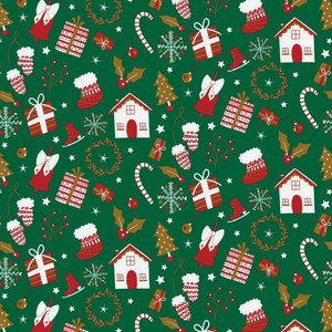 Упаковочная бумага МакПейпер новогодняя мелованная в ассортименте